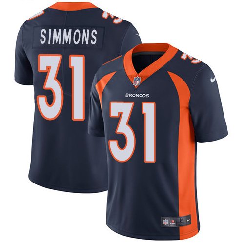 Nike Men & Women & Youth Broncos 31 Justin Simmons Navy Alternate NFL Vapor Untouchable Limited Jersey,We sell and wholesale Nike Men & Women & Youth Broncos 31 Justin Simmons Navy Alternate NFL Vapor Untouchable Limited Jersey on line form chian!